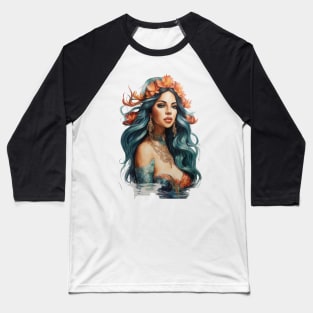 Beautiful Sage Mermaid inside a Phone case. Baseball T-Shirt